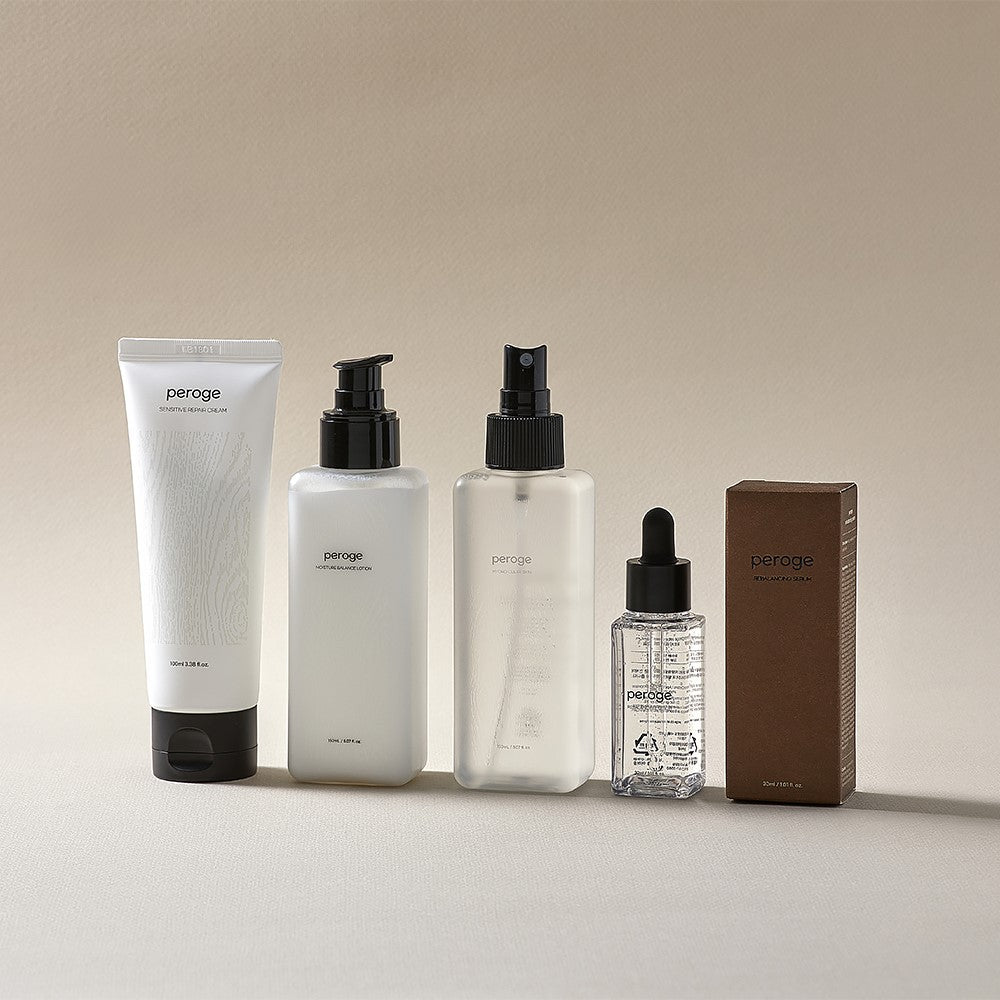 peroge | Rebalancing Skincare set (rebalancing serum+skin+lotion+cream)